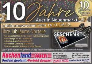 Jubiläumswochen: 10 Jahre Auer in Neuenmarkt!